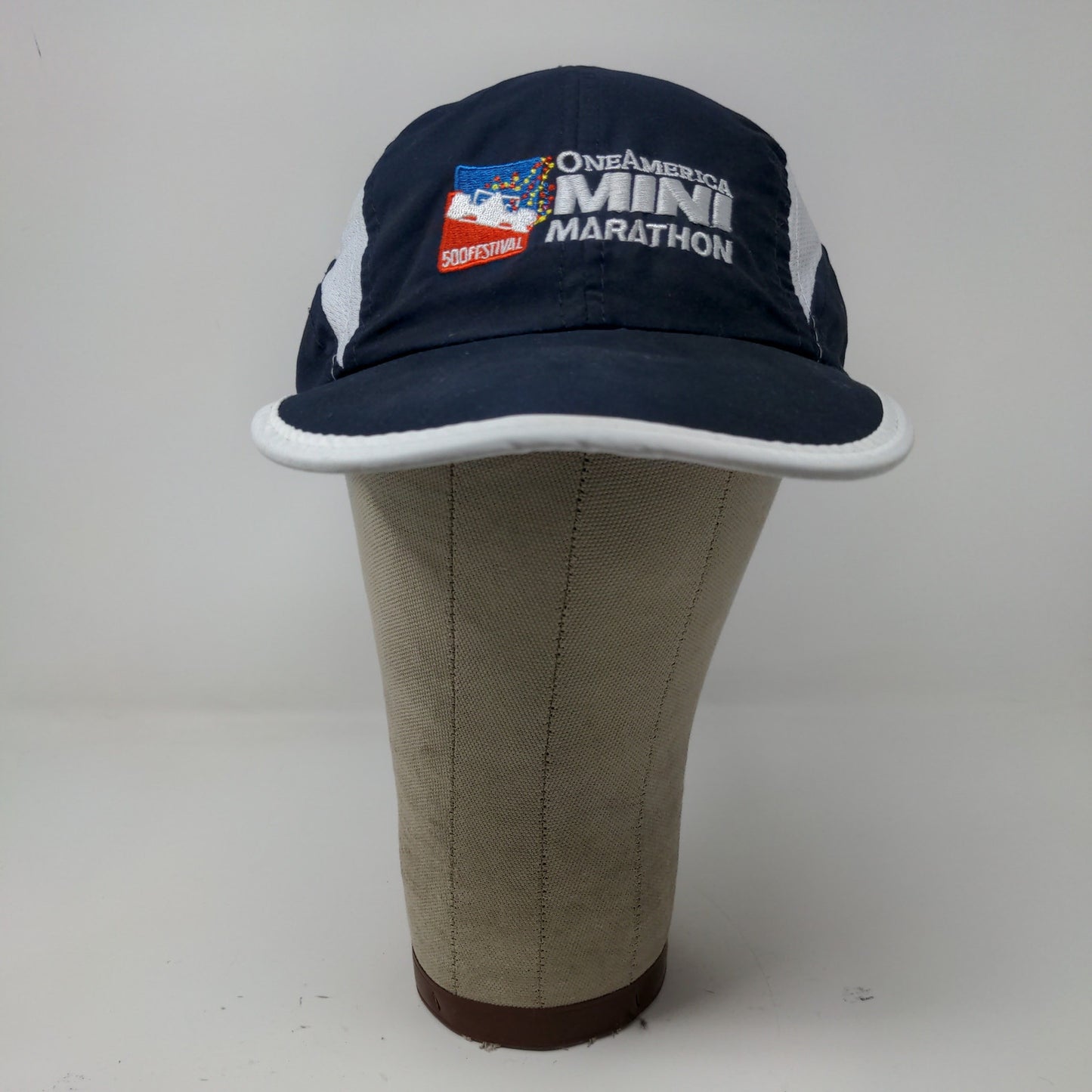 Indy 500 Festival Mini Marathon Strapback Hat Blue Embroidered Logo