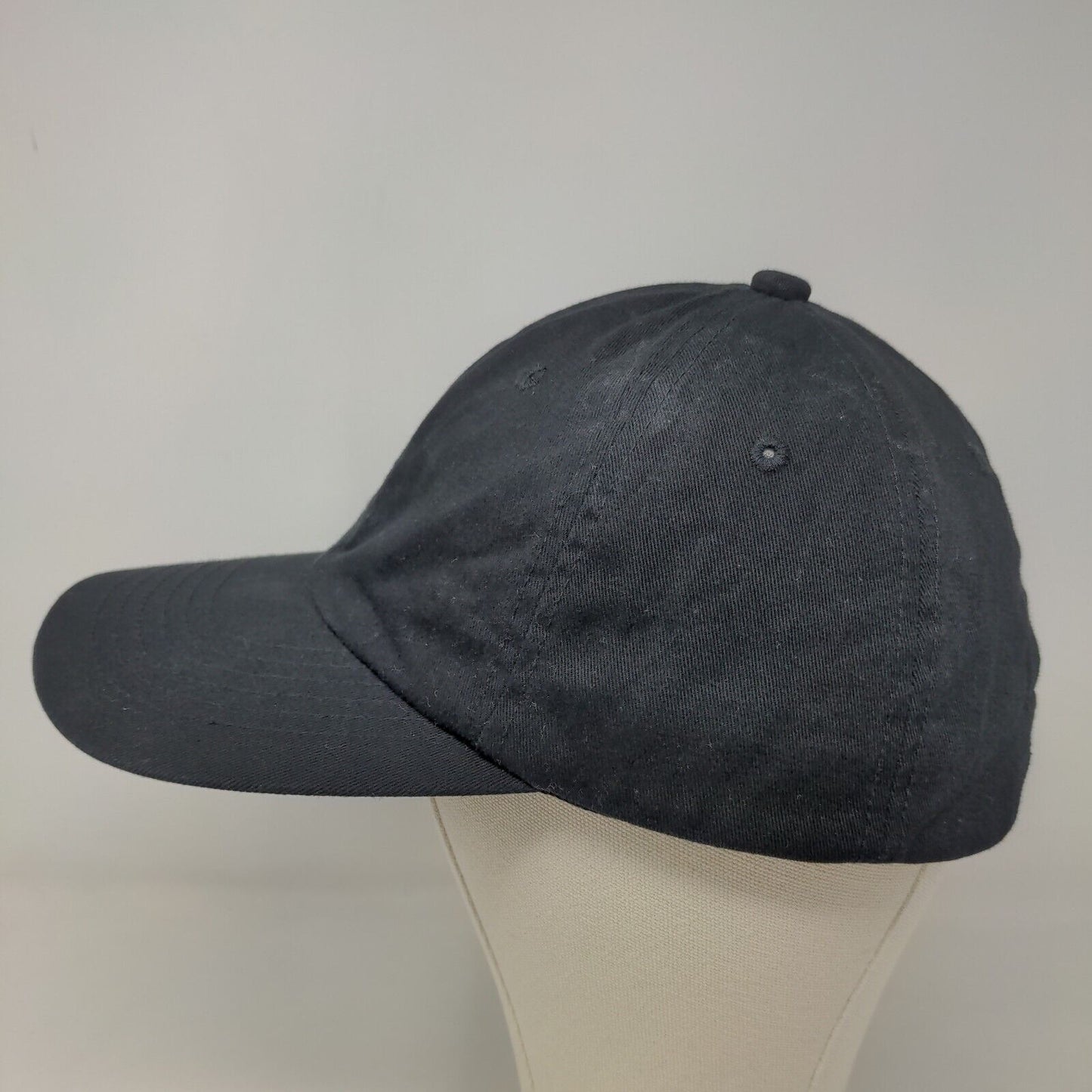 Unbranded Men's Slideback Hat Black Adjustable Blank Vent Holes