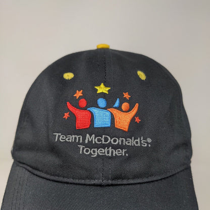 Team Mcdonald's Men's Strapback Hat Black Adjustable Embroidered Logo