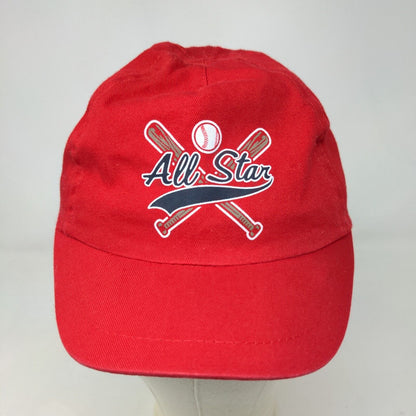Unbranded Boy's Fitted Hat Brilliant Red Size OS Baseball All Star Logo