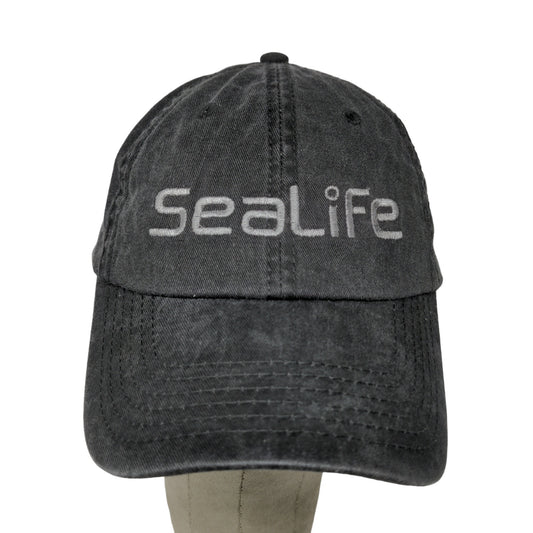 SeaLIfe Mens Strapback Hat Gray OSFM Underwater Camera Cap Embroidered Logo