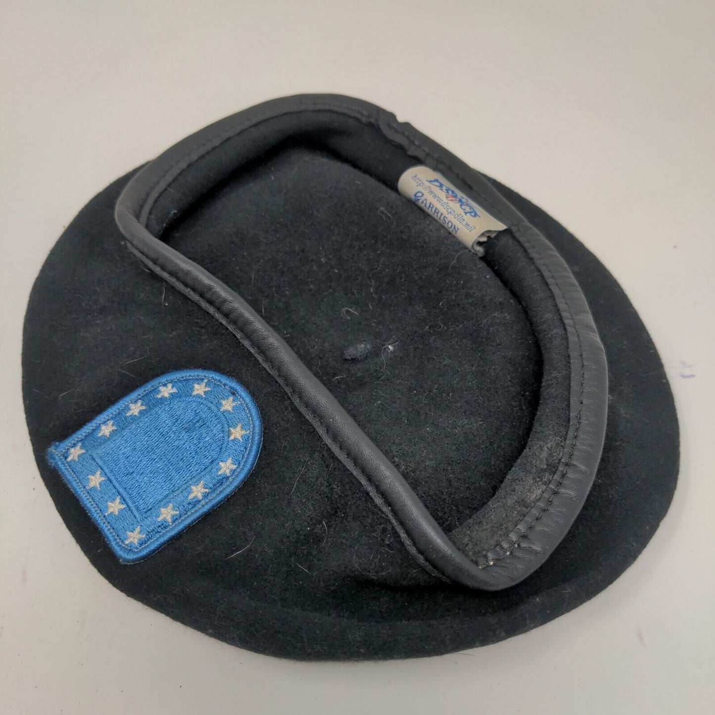 DSCP Men's Garrison Collection Military Army Beret Hat Black Patch
