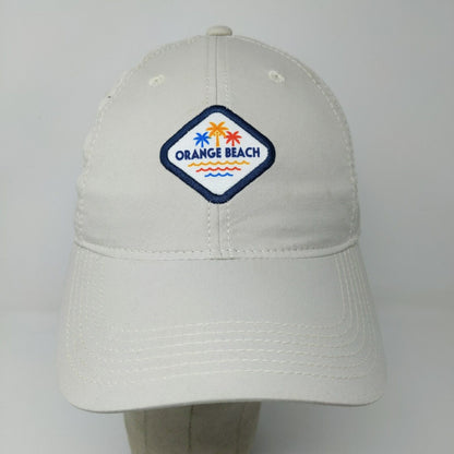 Orange Beach Alabama Slideback Hat Gray Beige Adjustable Embroidered Logo