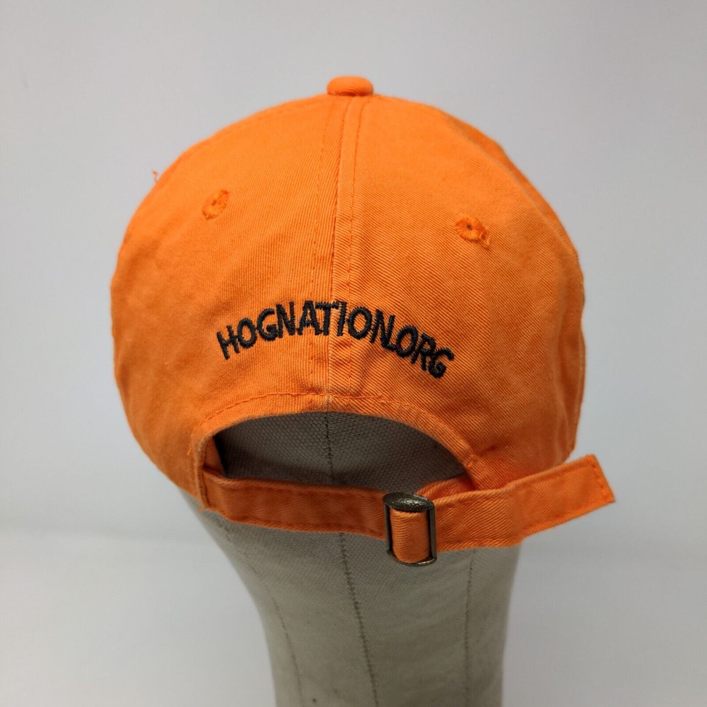 Hog Nation Men's Slideback Hat Cap Orange Size OSFM Embroidered Logo Pig