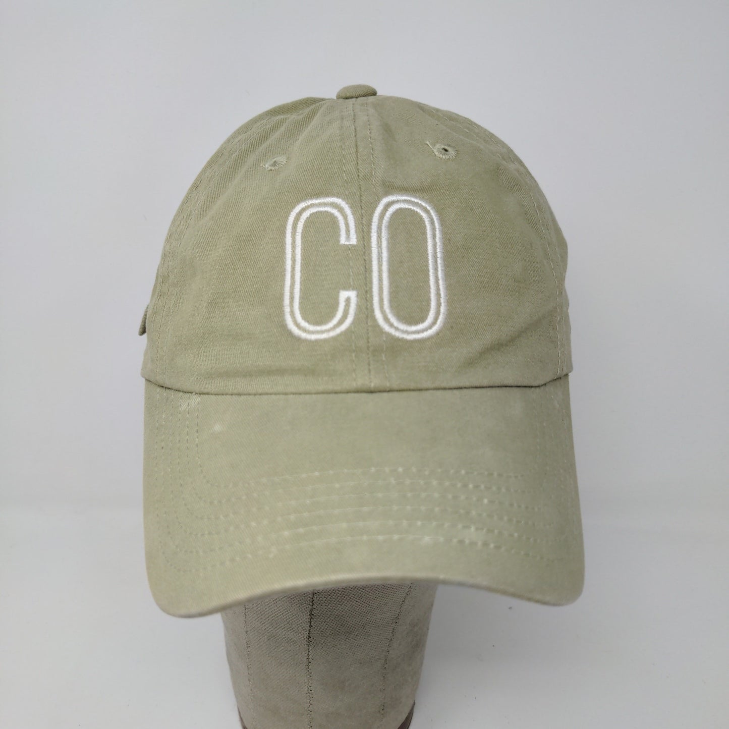 Port Authority Slideback Hat Embroidered CO Logo Green 100% Cotton