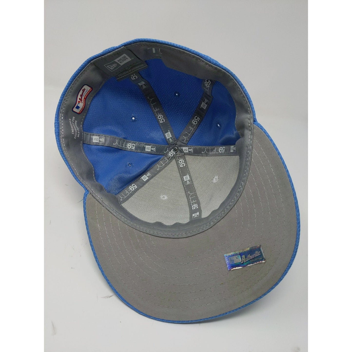 New Era 59Fifty MLB Tampa Rays 2017 Florida Hat SZ 7 1/4 White Blue Embroidered