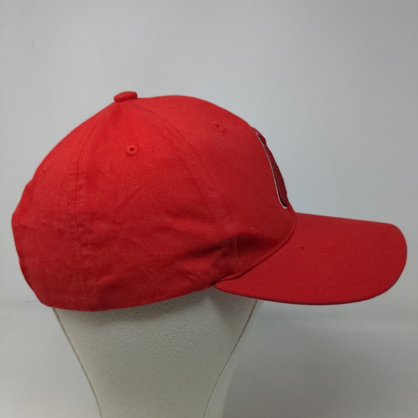 Big Melon Men's Strapback Hat Red Embroidered Logo 100% Cotton