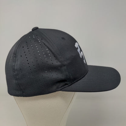 Pacific Headwear Men's Mesh Back Fitted Hat Black Size S-M Style 474F
