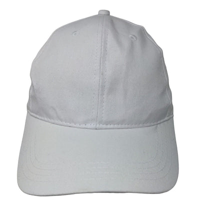 Unbranded Men's Strapback Hat White Adjustable Blank 100% Cotton