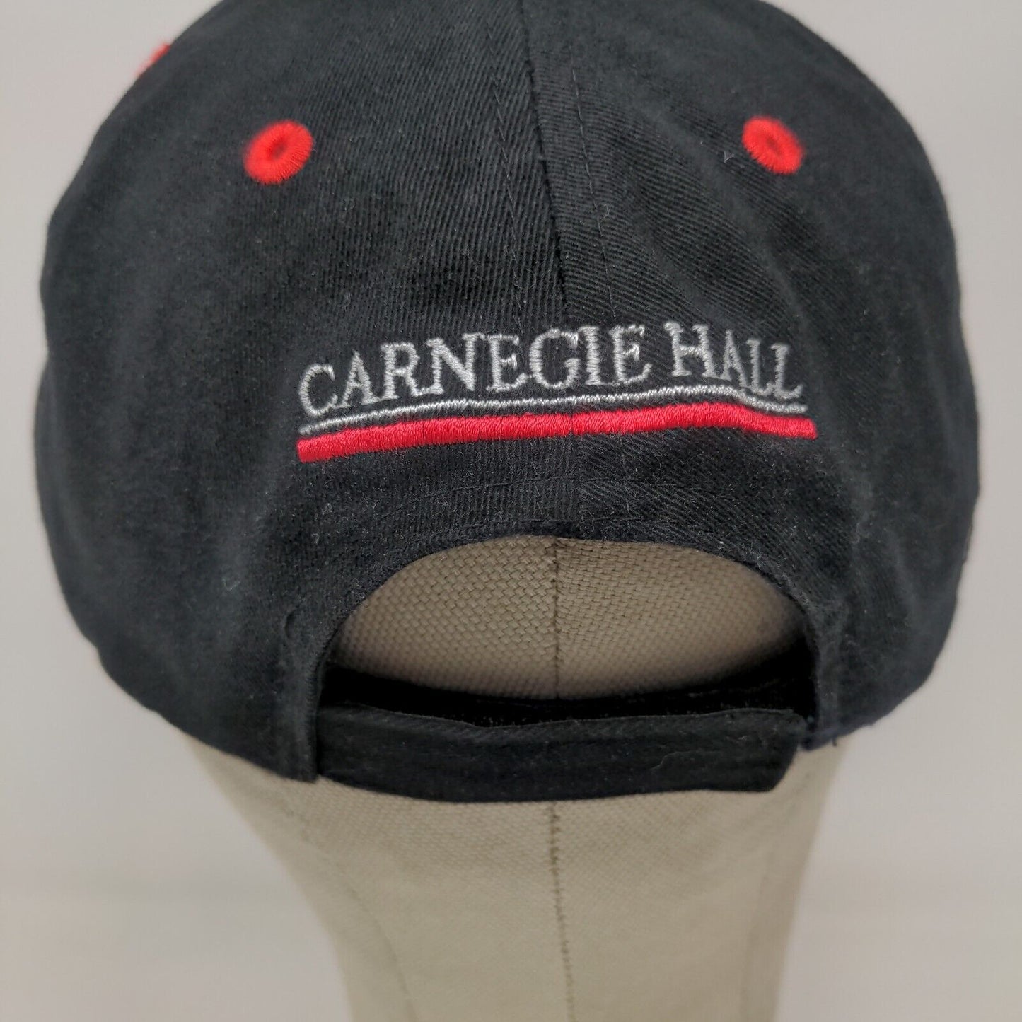 Carnegie Hall CXXV 125 Strapback Hat Red Black Adjustable Embroidered Logo