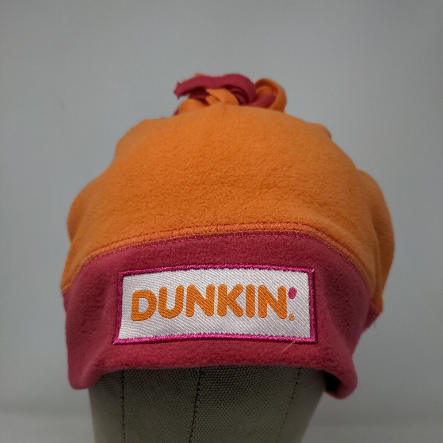 Dunkin' Donuts Men's Beanie Hat Orange Pink Embroidered Logo Thanksgiving Day