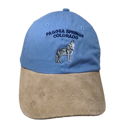 Pagosa Spring Colorado Men's Slideback Hat Blue Adjustable Embroidered Logo