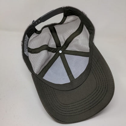 Lincoln Outfitters Men's Snapback Mesh Back Hat Green Embroidered Logo