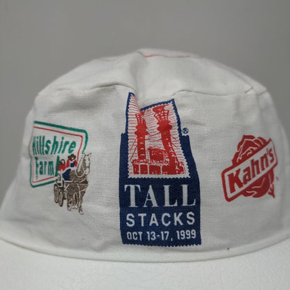 Unbranded Men's Tall Stacks '99 Hillshire Farms Kahn's Hat White Logo Vintage