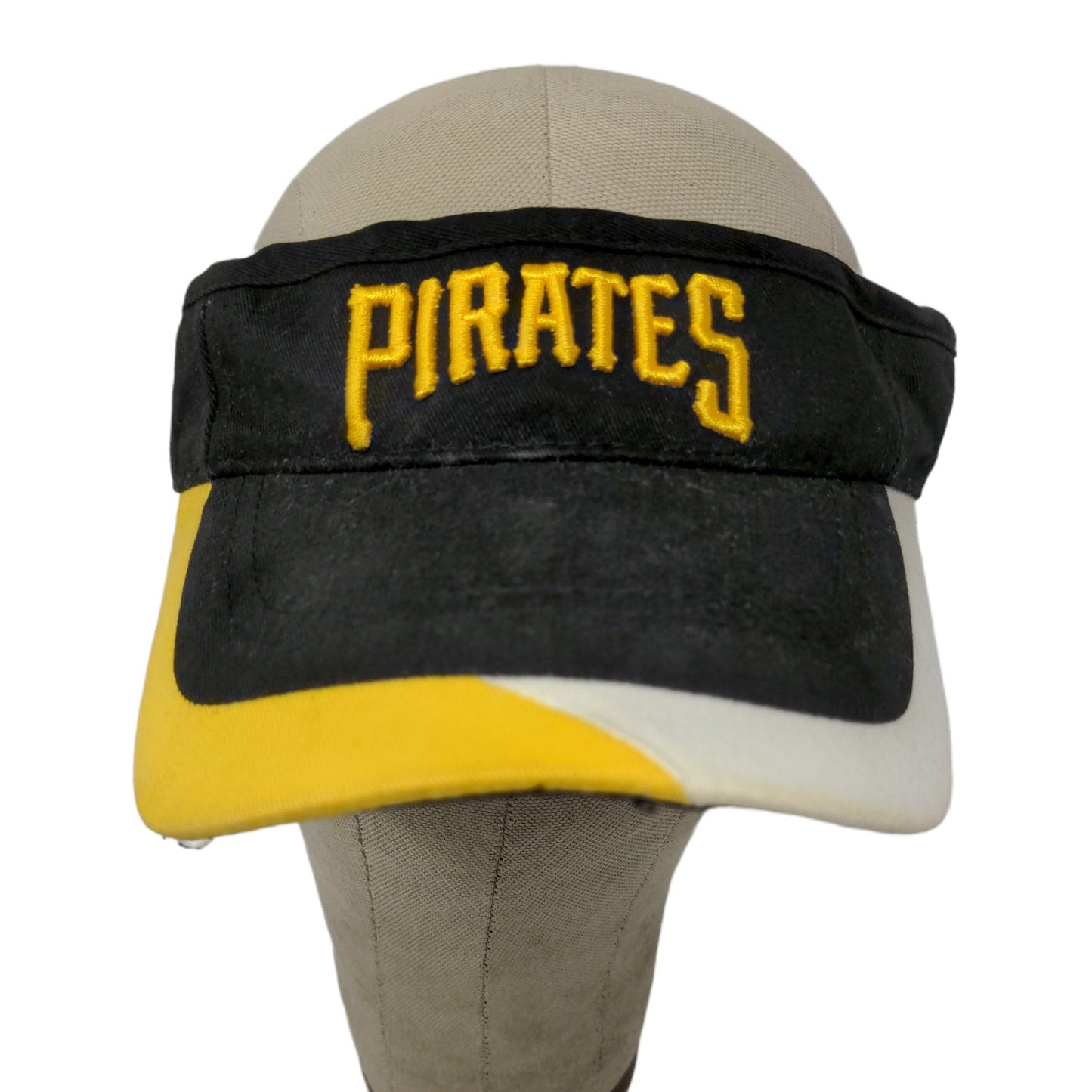 MLB Pittsburgh Pirates PNC Bank Sun Visor Hat Black Gold Embroidered OSFA