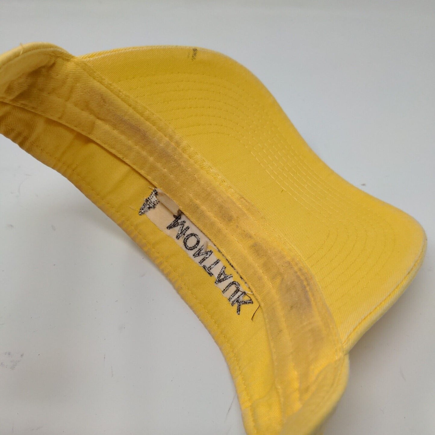 Montauk Point Lighthouse Yellow Visor Strap Back Adjustable Otto Headwear OSFM