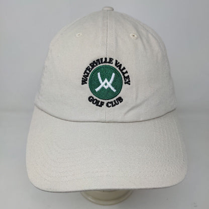 Waterville Valley Golf Club Men's Slideback Hat Tan Size OSFM Embroidered Logo
