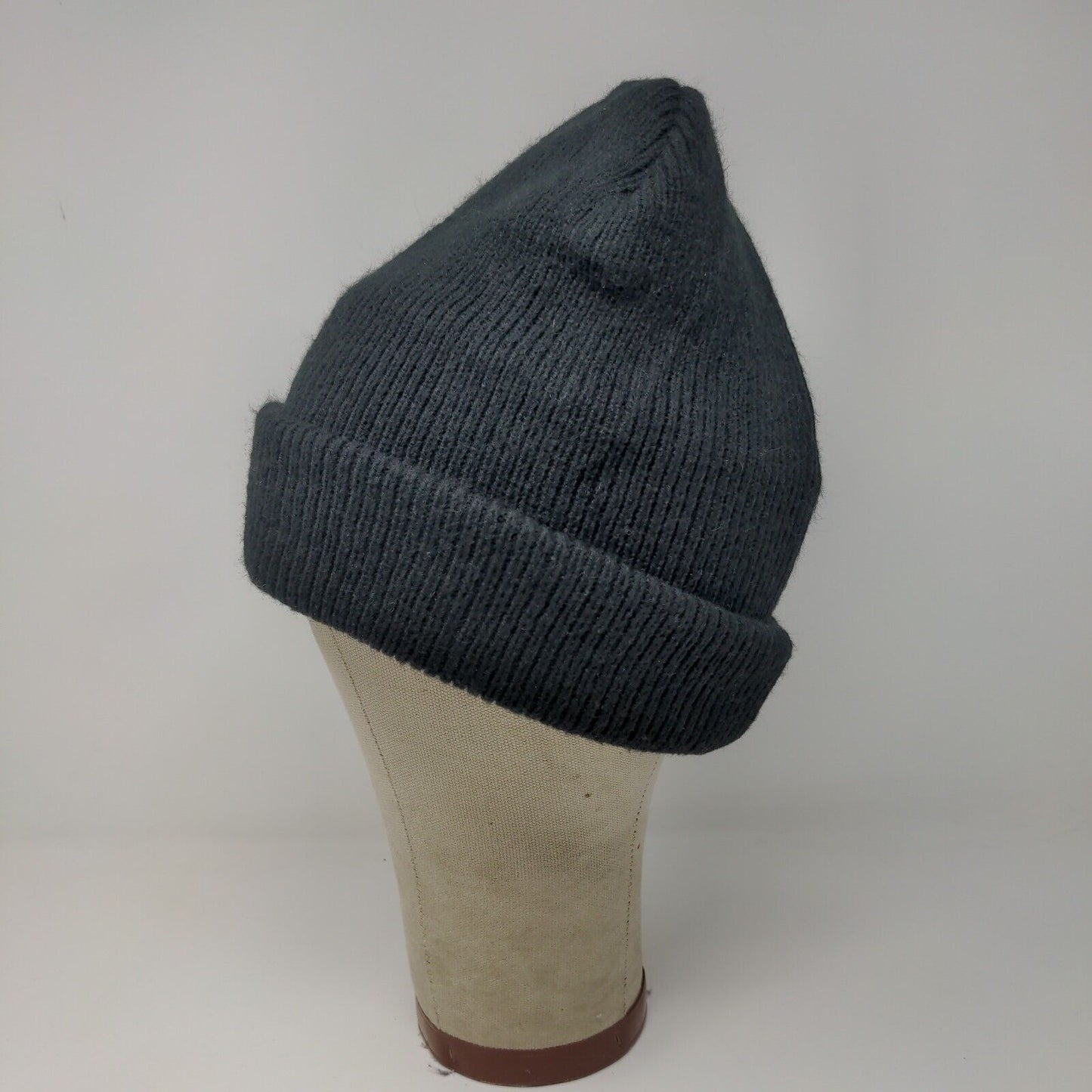 Polar Plus Men's Knit Black Beanie Toboggan Cap Hat Logo Patch Logo