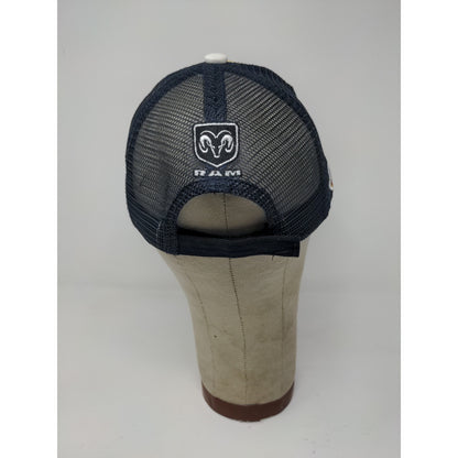 Dodge Ram SA Strapback Meshback Hat Embroidered Logo Blue Yellow