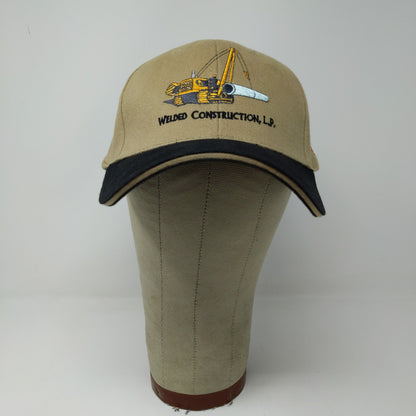 Welded Construction Hat Embroidered Crane Logo Brown Black Slideback