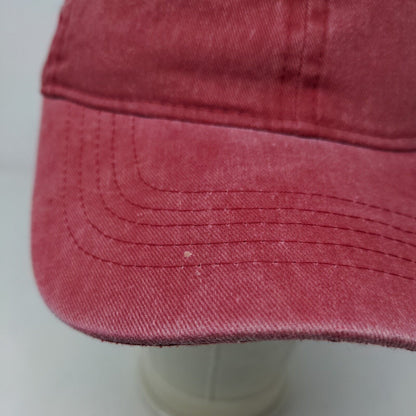 Unbranded Men's Strapback Hat Red Size OSFM Blank Vent Holes Adjustable