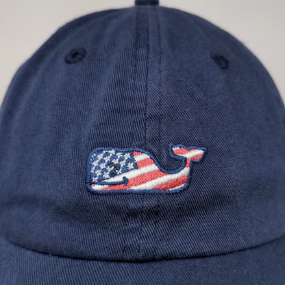 Vineyard Vines Men's Slideback Hat Blue Adjustable Embroidered Patriotic Whale