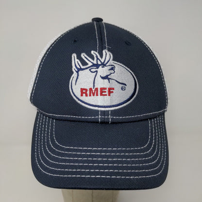 RMEF Rocky Mountain Elk Foundation Slideback Hat Blue OSFM Embroidered Logo