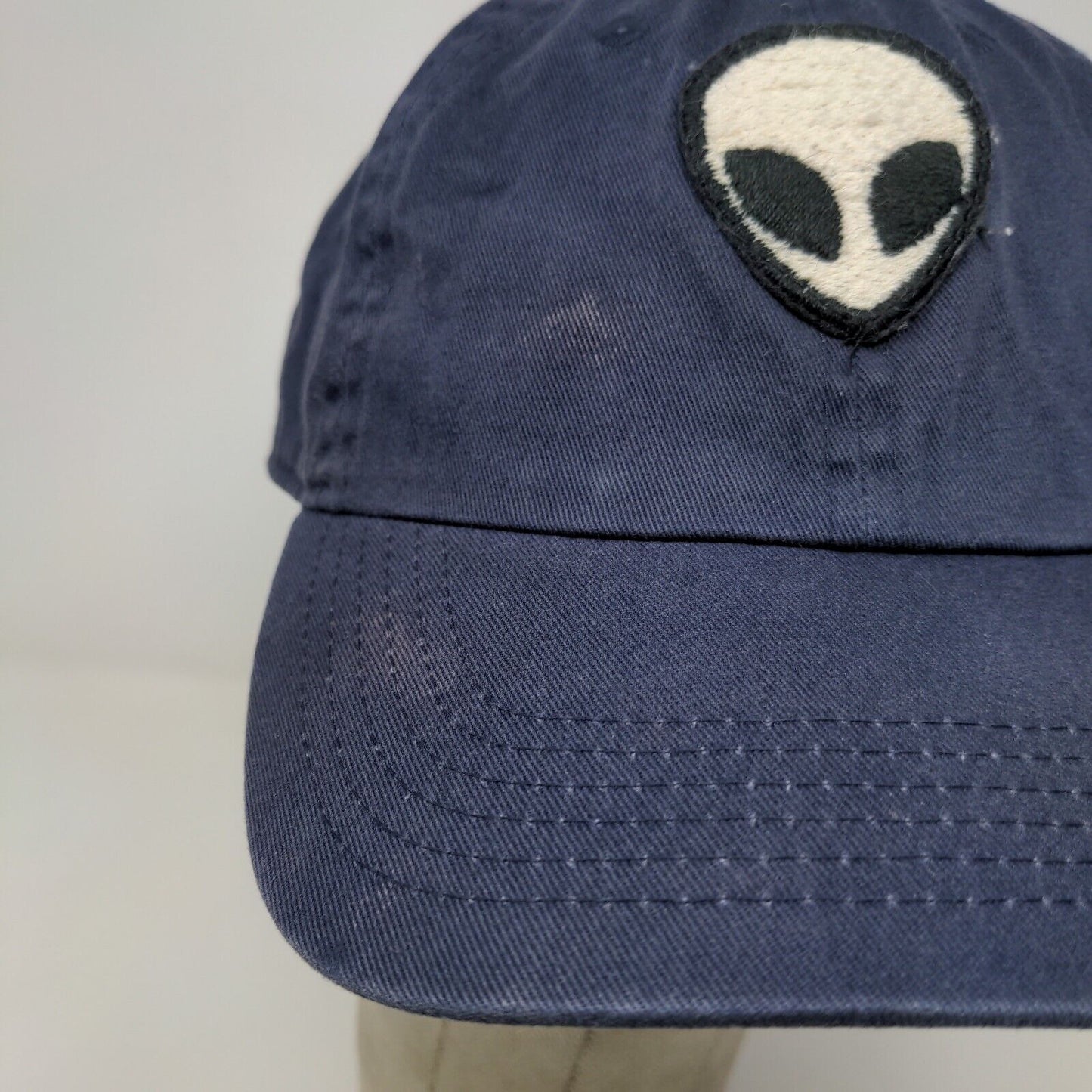 Newhattan Men's Slideback Hat Blue OSFA Embroidered Alien Greys Logo