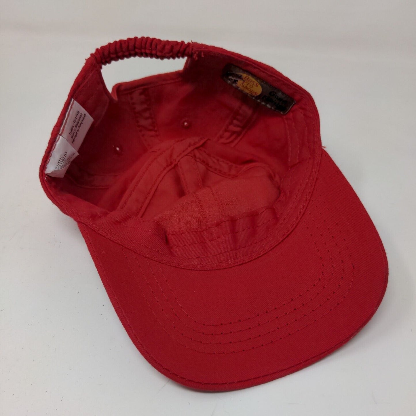 Bass Pro Shops Boys Toddler Hat Red Embroidered Logo Stretchy