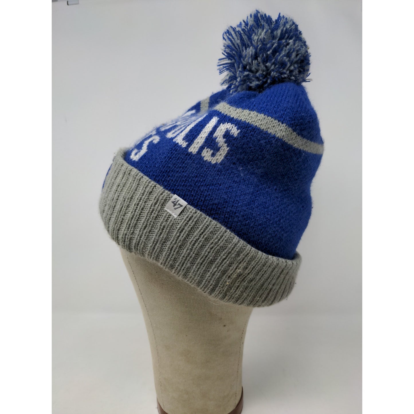 47 Brand NFL Indianapolis Colts Beanie Pom Pom OSFA Blue & Gray Embroidered