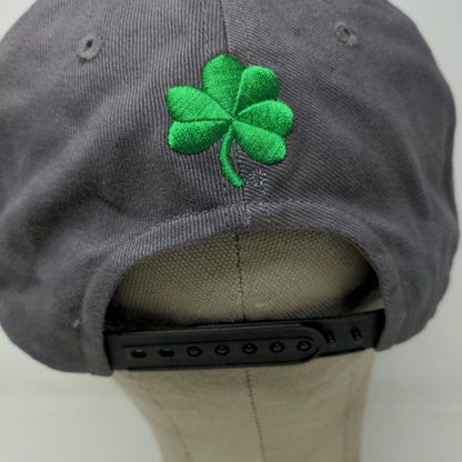 Notre Dame Fighting Irish Snapback Hat Gray Black OSFA Embroidered Logo Clover