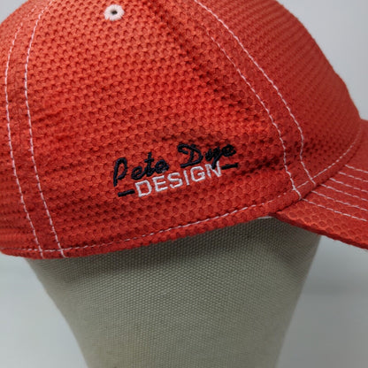 Ahead Mens Classic Cut DMG Strapback Hat Red Adjustable Embroidered Logo