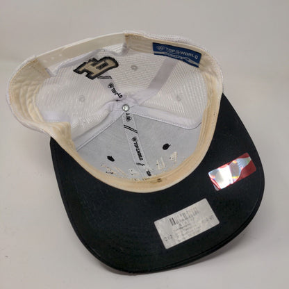 Top of the World Men's Snapback Mesh Back Purdue Boilermakers Hat Black White