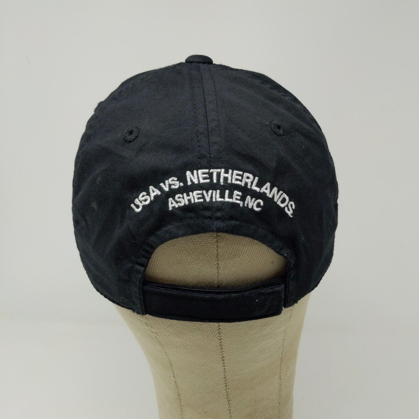 American Needle Men's USA Vs Netherlands Strapback Hat Black Adjustable