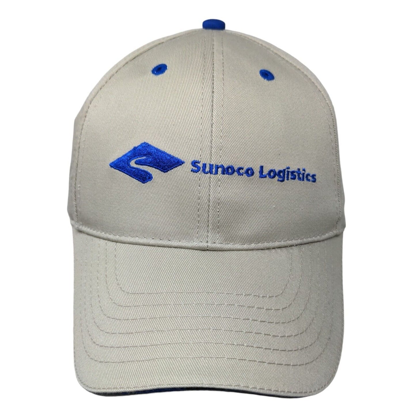 Sunoco Logistics Men's Slideback Hat Tan Size OSFA Embroidered Logo 100% Cotton