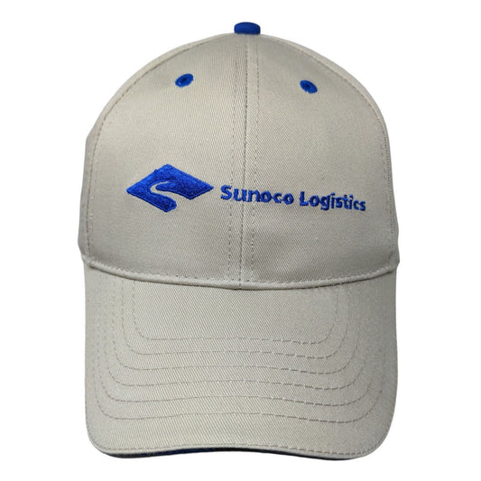 Sunoco Logistics Men's Slideback Hat Tan Size OSFA Embroidered Logo 100% Cotton