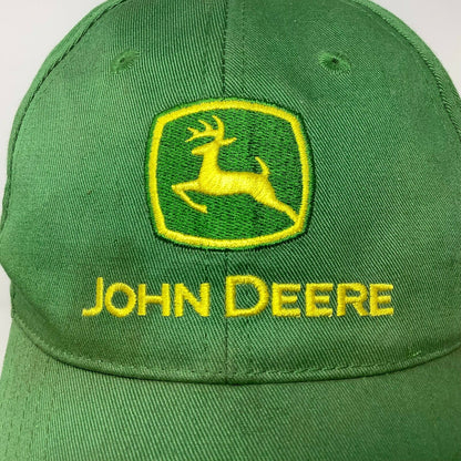 John Deere Green Snapback Hat #125349 Embroidered Logo Yellow OSFM