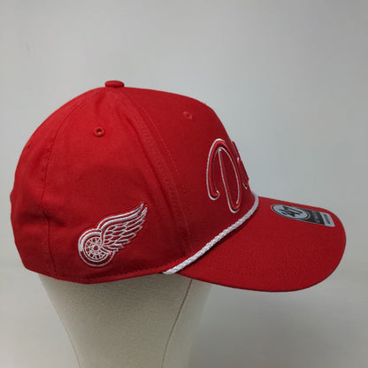 '47 Brand Men's Snapback Hat Red OSFA Detroit Redwings NHL Embroidered Logo