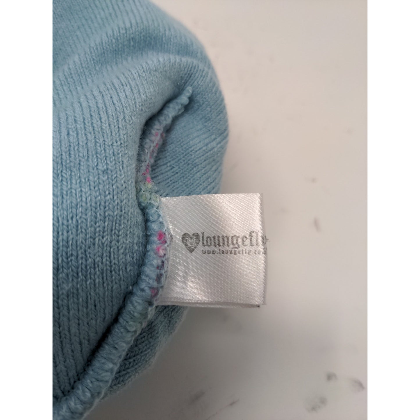 Loungefly Beanie Hat Blue Pink Purple Llamas Soft Patch Logo Pom Pom