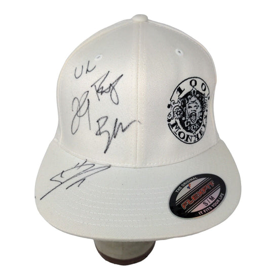 Autographed 100 Monkeys 2011 Liquid Zoo World Tour Flexfit Fitted Cap Size S / M