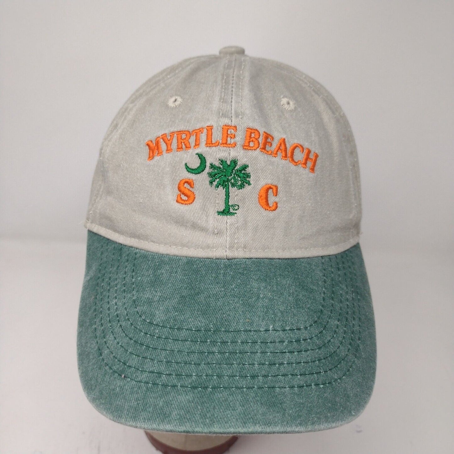 Shade Shack Men's Strapback Hat Gray Green Myrtle Beach South Carolina