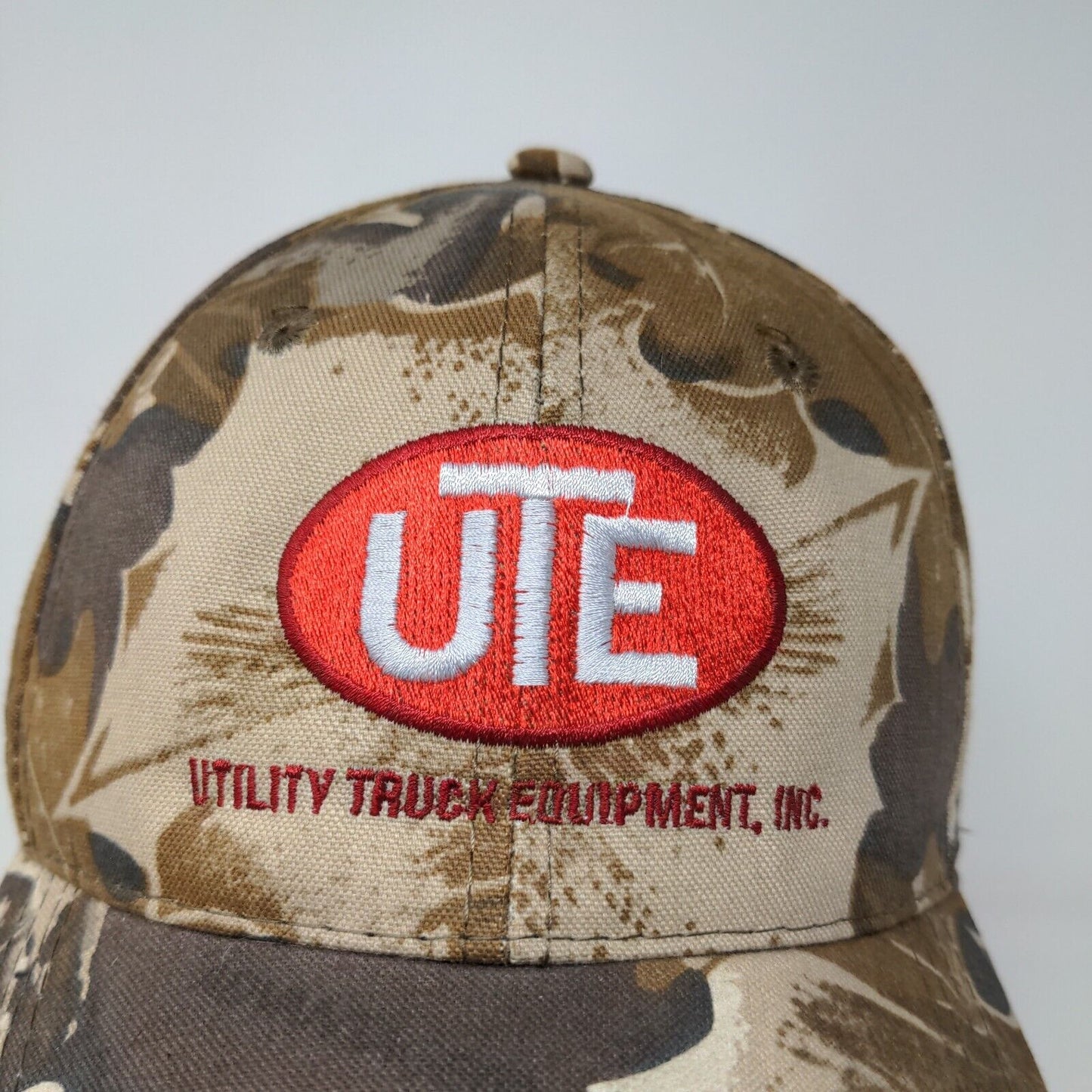 Utility Truck Equipment UTE Men's Strapback Camo Hat OSFM Embroidered Logo