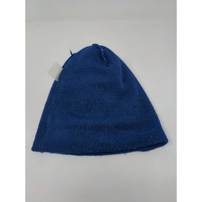 NFL Football Indianapolis Colts Beanie Hat Blue White Striped Pom Pom Patch Logo