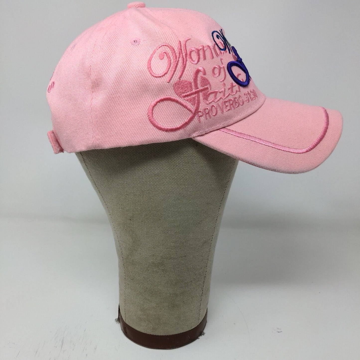 Christian Women’s Hat Proverbs 31 Women Of Faith Jesus Cap Pink Adjustable