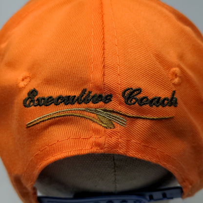 Unbranded Men's Snapback Hat Orange Adjustable Executive Beach Logo Embroidered