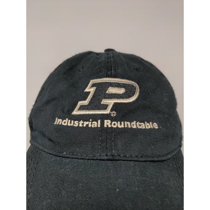 Purdue Slideback Hat Embroidered Logo Black Industrial Roundtable