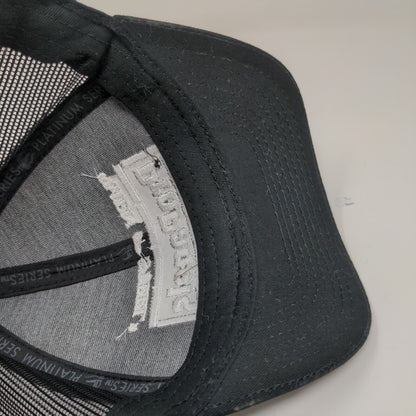 Pro Panels Inc Men Of Steel Black Strap Back Hat Outdoor Cap Platinum OSFA