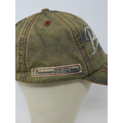 Paramount Apparel International Strapback Hat Green OSFA Embroidered Spell Out