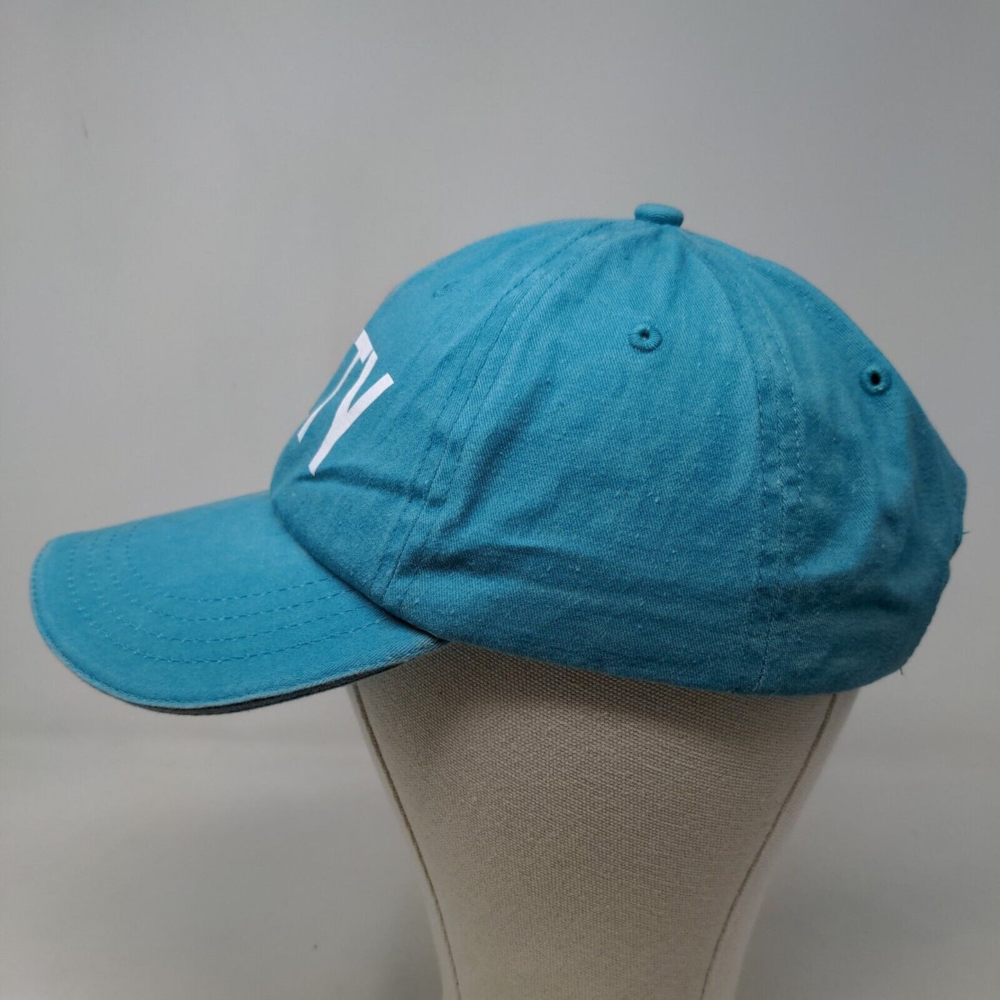 Anvil Men's Strapback Hat Blue Adjustable Graphic Salty Anchor Logo 100% Cotton