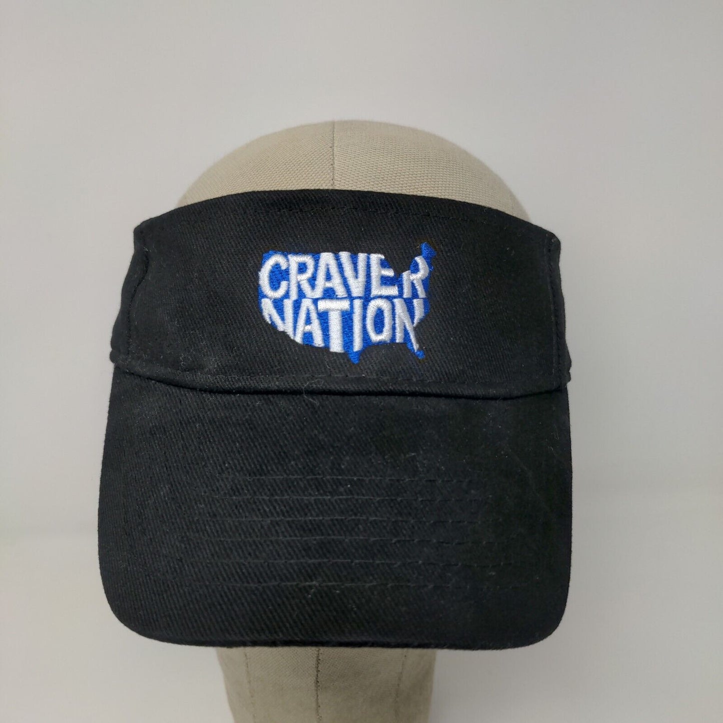 White Castle Craver Nation Strapback Sun Visor Hat Black Adjustable Embroidered